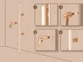 Étapes pour la pose paroi de douche : perçage, fixation et ajustement.