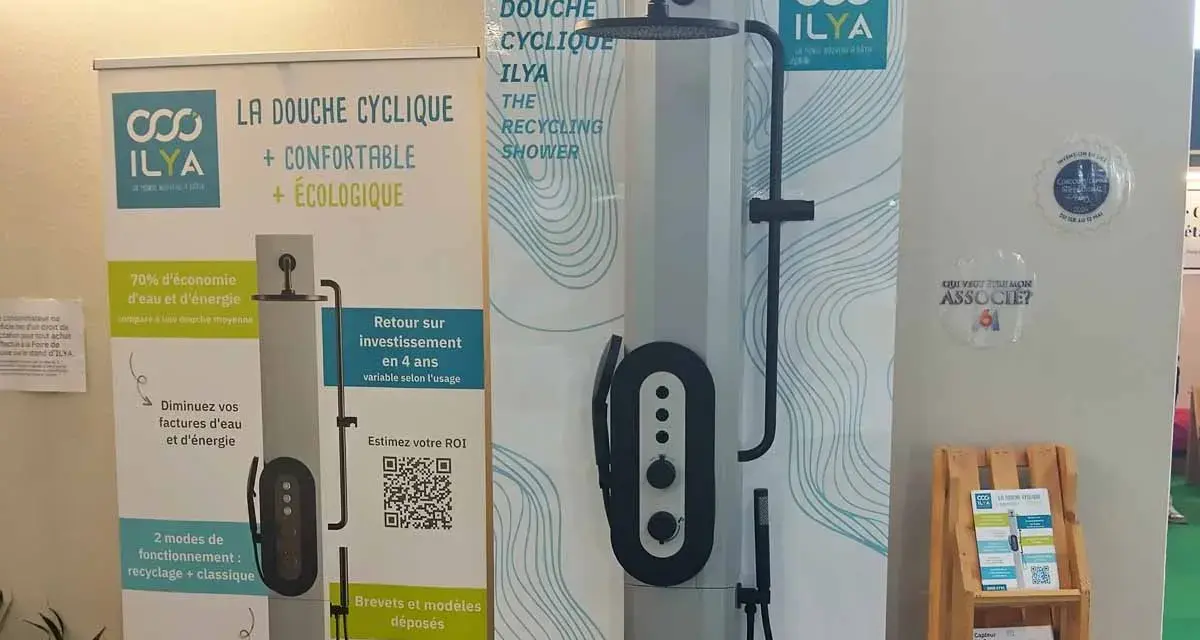 La douche cyclique ILYA, une solution confortable et écologique pour réduire votre consommation d'eau et d'énergie.