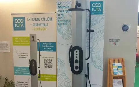 La douche cyclique ILYA, une solution confortable et écologique pour réduire votre consommation d'eau et d'énergie.
