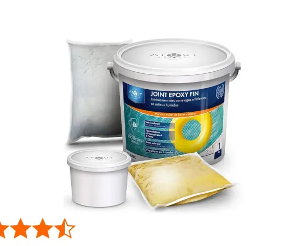 Kit de joint epoxy fin pour carrelages et faïences en milieux humides. Ce produit, qu'est-ce qu'un joint epoxy, est idéal pour piscines et salles de bains.