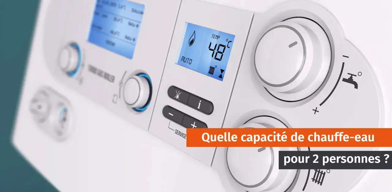 Le panneau d'un chauffe-eau moderne affiche 48°C. La question